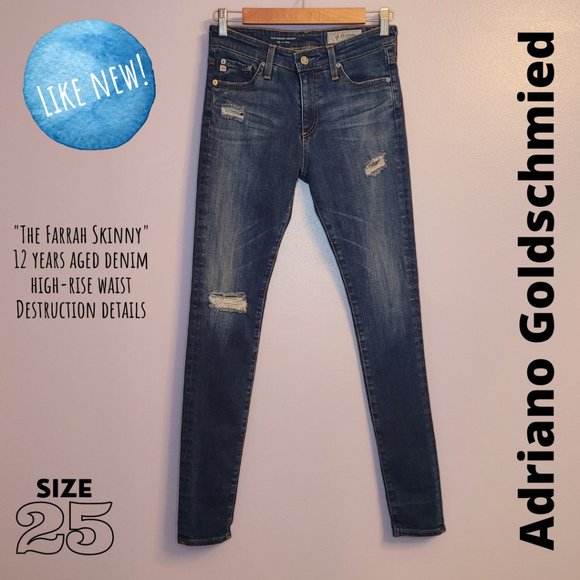 Ag Adriano Goldschmied Denim - Ag Adriano Goldschmied "The Farrah Skinny" High Rise Jeans